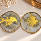 Reversible Ivory Marble & Gold Resin Coasters - Set of 2