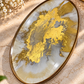 Ivory Marble & Gold Round Resin Tray