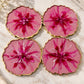 Blush Pink Floral Resin Coaster - Set of 4