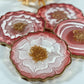 AMAZING APRICOT GOLD COASTER | DOUBLE-SIDED | HOME DECOR | HOME GIFT