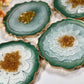 WONDERFUL GREEN & GOLD COASTER | DOUBLE-SIDED | HOME DECOR | HOME GIFT