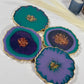 STUNNING LAVENDER SUNSET & GREEN COASTER | HOME DECOR | HOME GIFT