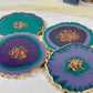 STUNNING LAVENDER SUNSET & GREEN COASTER | HOME DECOR | HOME GIFT