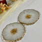 MAGIC GOLD & OFF WHITE TRAY WITH COASTER SET | HOME DECOR | HOME GIFT