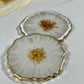 MAGIC GOLD & OFF WHITE TRAY WITH COASTER SET | HOME DECOR | HOME GIFT