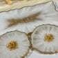 MAGIC GOLD & OFF WHITE TRAY WITH COASTER SET | HOME DECOR | HOME GIFT