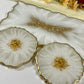 MAGIC GOLD & OFF WHITE TRAY WITH COASTER SET | HOME DECOR | HOME GIFT