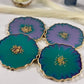 STUNNING LAVENDER SUNSET & GREEN COASTER | HOME DECOR | HOME GIFT