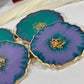 STUNNING LAVENDER SUNSET & GREEN COASTER | HOME DECOR | HOME GIFT